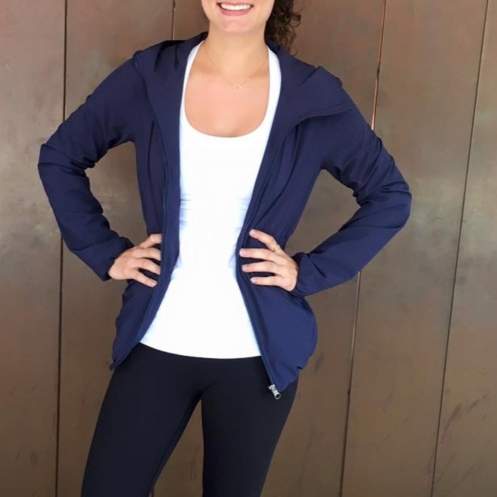 Lululemon Belle Jacket ZipUp Hood Indigo Blue 6